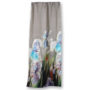 Long, Silk Scarf "White Irises on Gray" #107